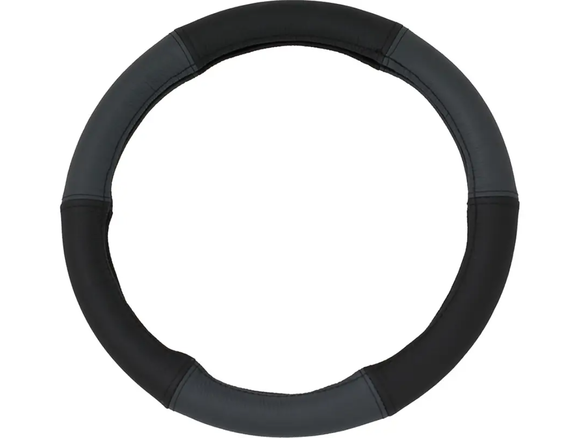 Чехол на руль из натуральной кожи Pok-ter Cooly M 37-39 см Серый/Черный (9886013)