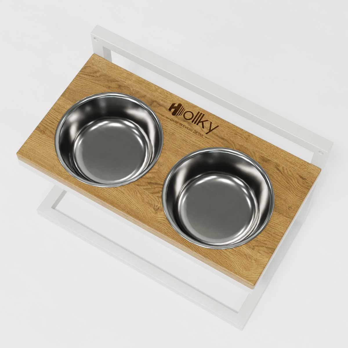 Миски на регульованій підставці для середніх собак Hollky Flex M 2х0,85 л (FM-422530-WHNT) - фото 10 Миски на регульованій підставці для середніх собак Hollky Flex M 2х0,85 л (FM-422530-WHNT) - фото 10