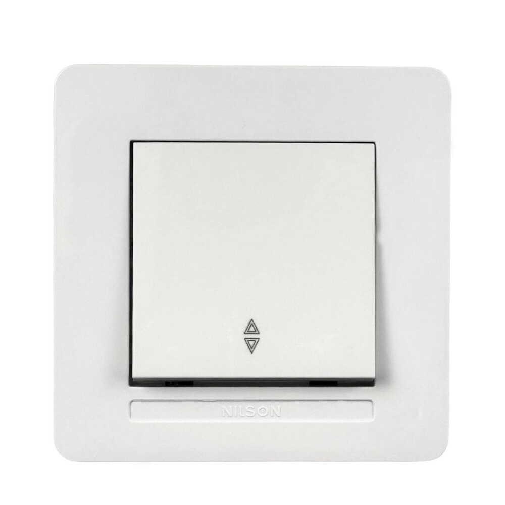 Вимикач одноклавішний Nilson Selene прохідний Білий (23111007)