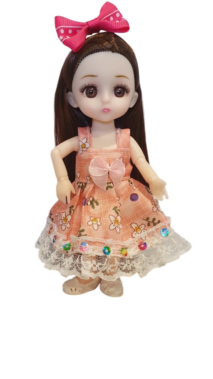 Лялька шарнірна BJD Мар'яна з довгим волоссям 15 см