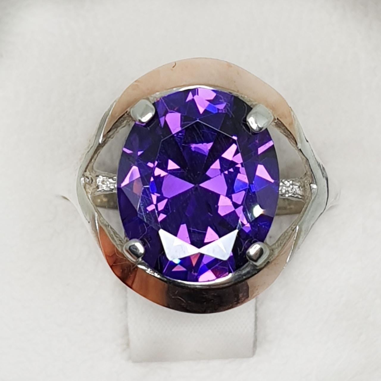 Кільце срібне з аметистом р. 19 2,96 г (1428270815)