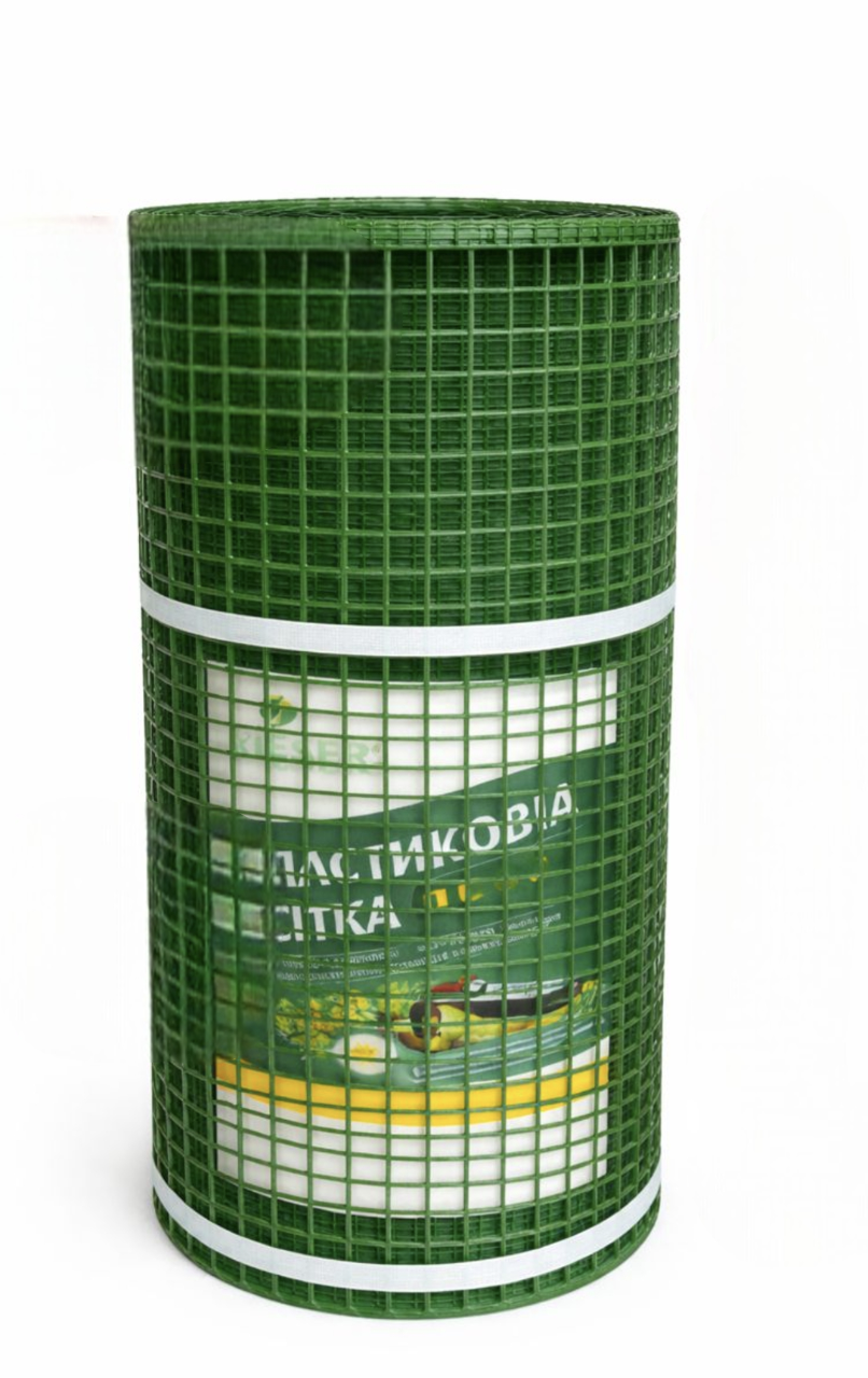 Сітка садова пластикова Клевер посилений край 15×15 мм/50 см×20 м Світло-зелений (1451)