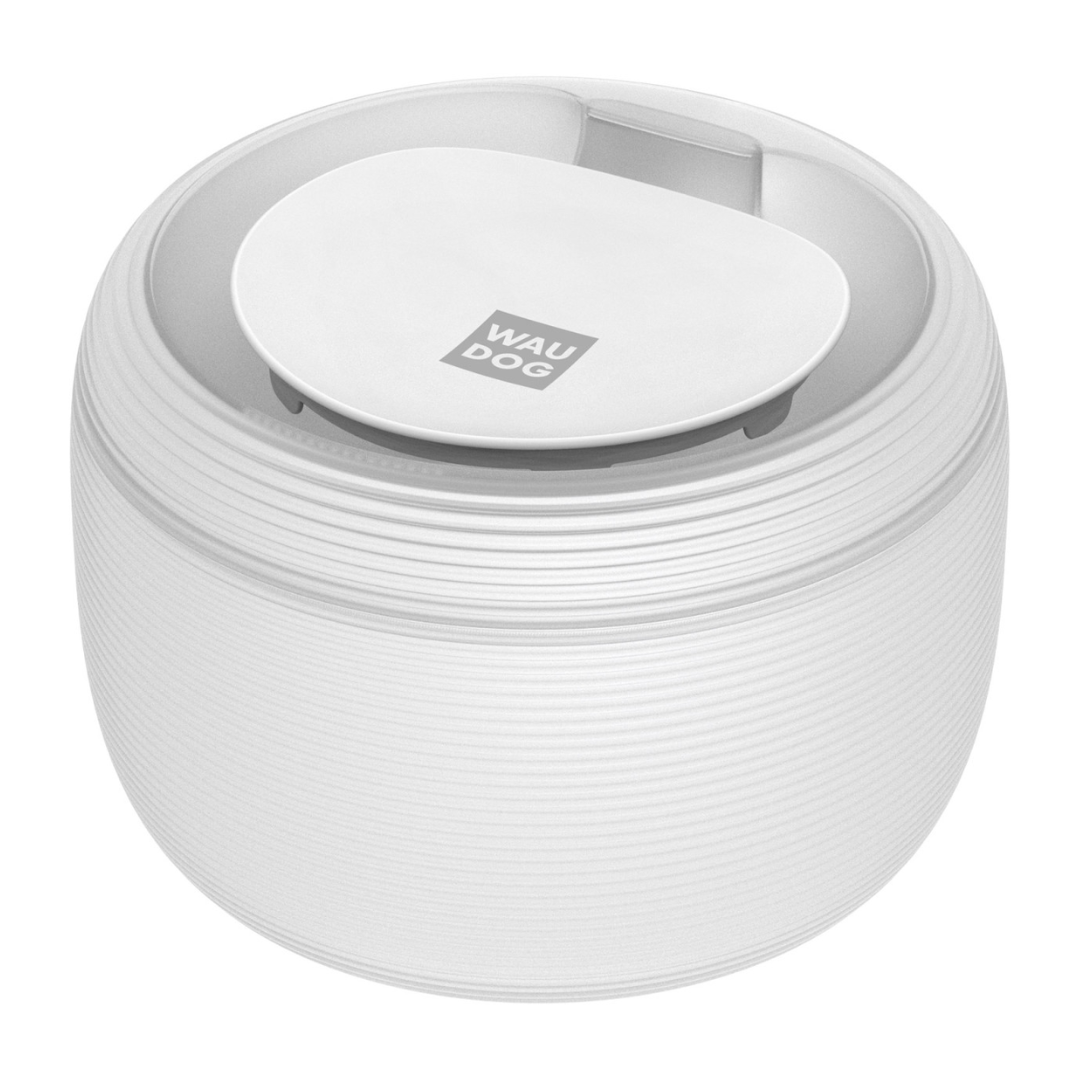 Фонтан-поилка для собак и котов WAUDOG с подсветкой автоматический 2,5 л Белый