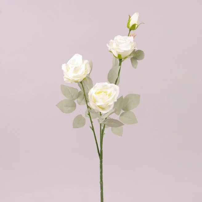 Ветка Розы Flora Белый (72894)