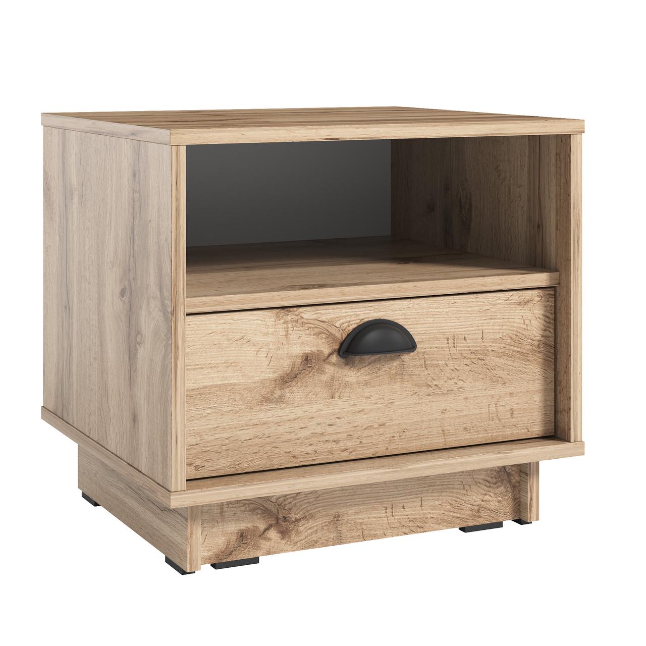 Тумба прикроватная Sanro с выдвижным ящиком и полкой 500х450х450 мм Дуб аппалачи (K0005)