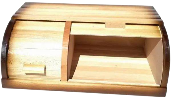 Хлебница деревянная на 2 отделения из бука 44 смx27 см