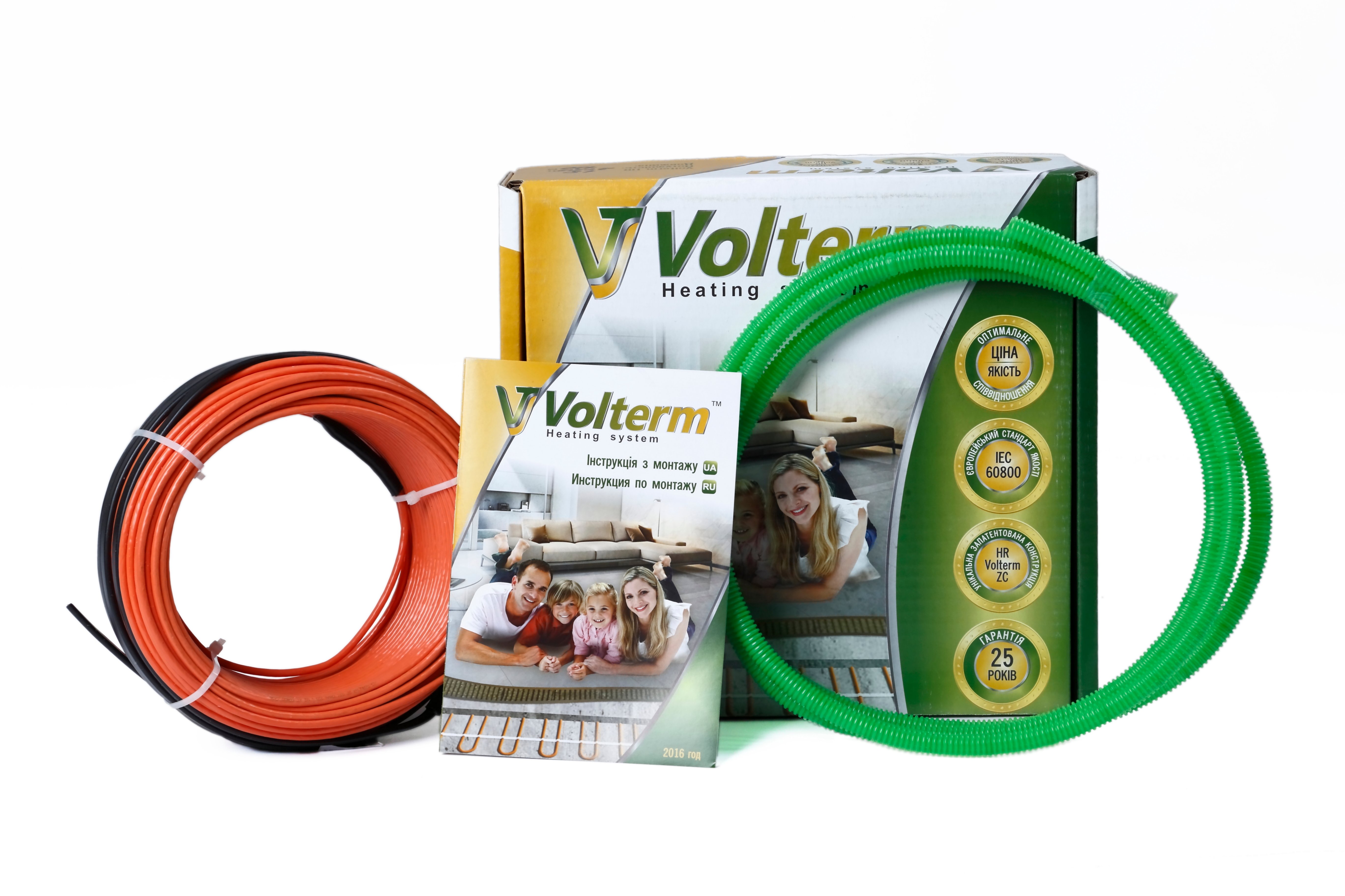 Нагрівальний кабель Volterm HR18 7,6 - 9,5 м² + терморегулятор (HR18 1350T)