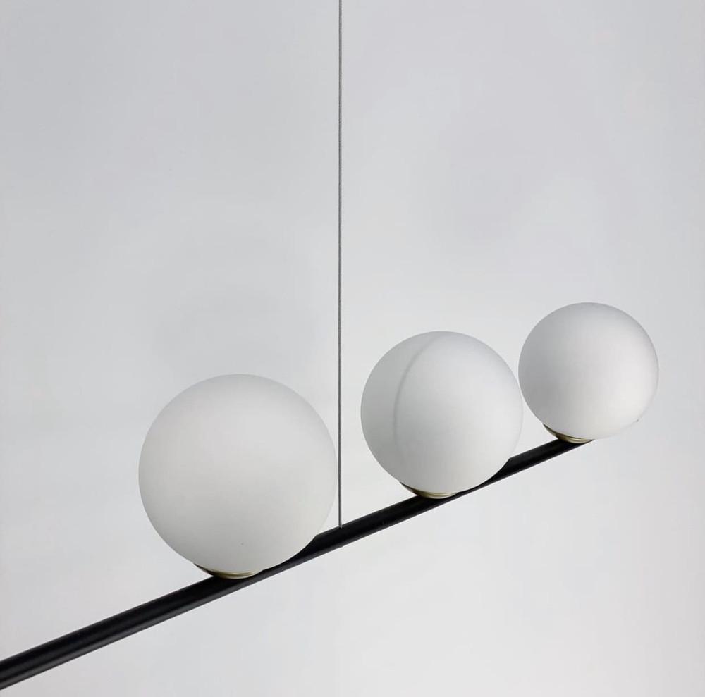 Светильник подвесной минималистичный в геометрических формах Черный (MD 2009-3+1) - фото 4