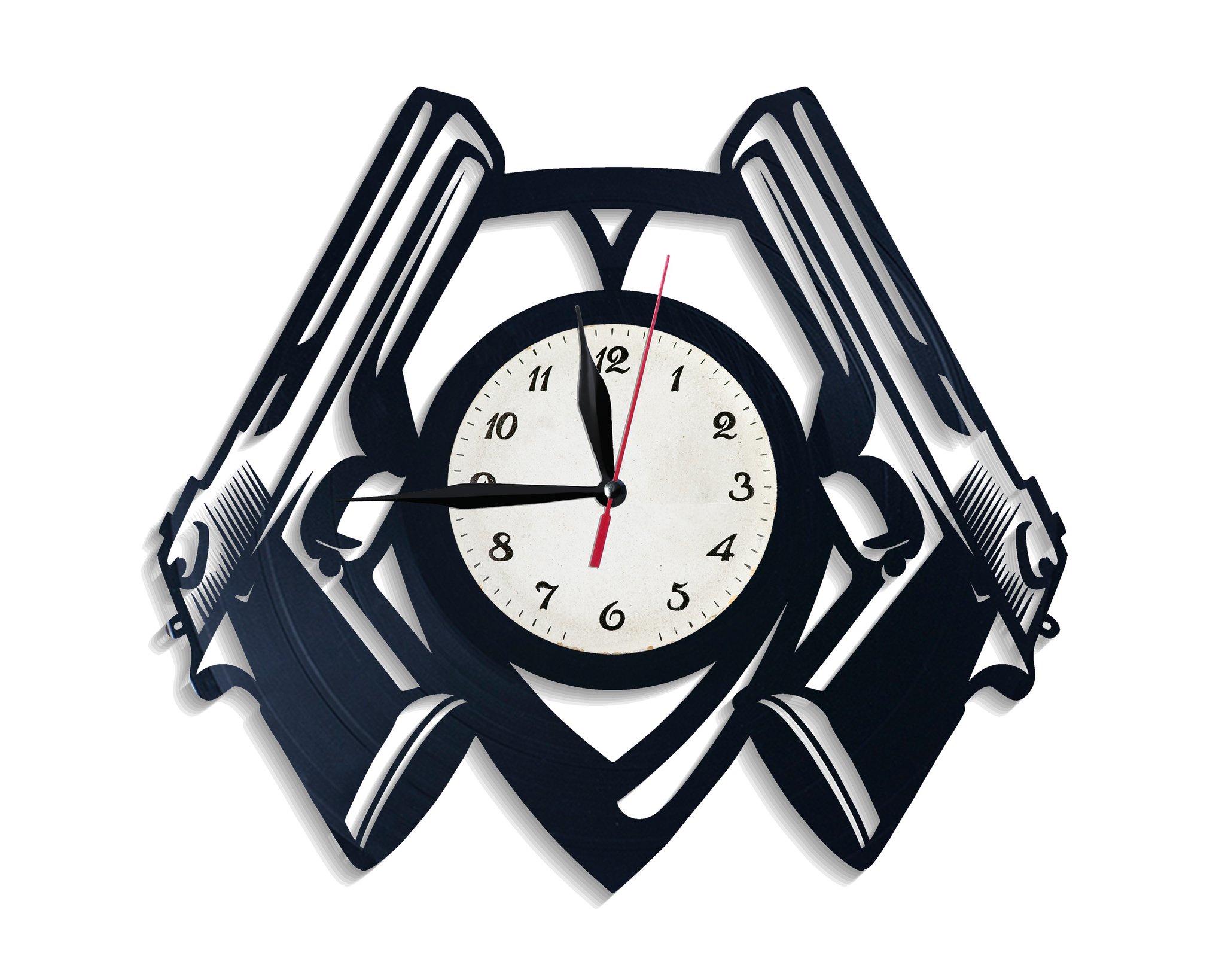 Часы настенные Пистолет 2659 из виниловой пластинки