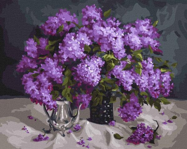 Картина по номерам Идейка Цветы Ароматная сирень 40х50 см в термопакете (KHO3178)