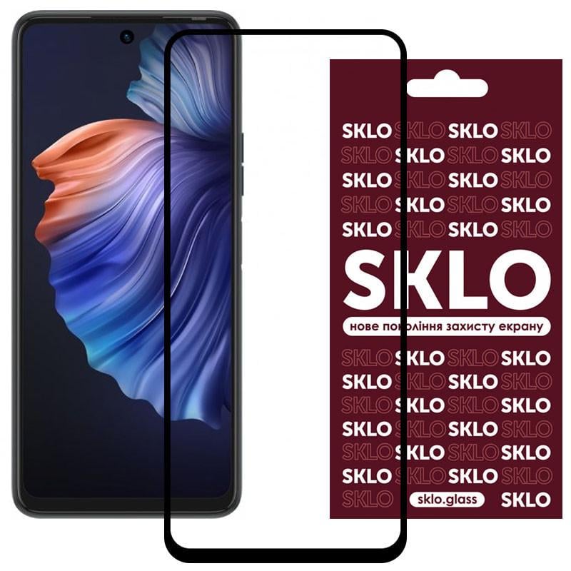 Защитное стекло противоударное SKLO 3D full glue для TECNO Spark 8 Pro закаленное Прозрачный