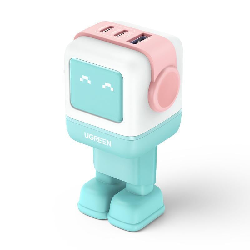 Зарядное устройство сетевое UGREEN Nexode RG RobotGaN CD361 65 Вт Розово-голубой (35855)