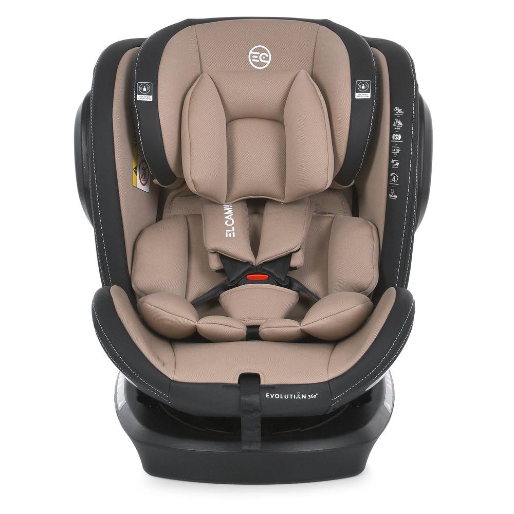 Автокрісло дитяче ME 1045 EVOLUTION 2 0-36 кг 360° ISOFIX/Top Tether з поворотом Чорно-бежевий (30330771) - фото 2 Автокрісло дитяче ME 1045 EVOLUTION 2 0-36 кг 360° ISOFIX/Top Tether з поворотом Чорно-бежевий (30330771) - фото 2