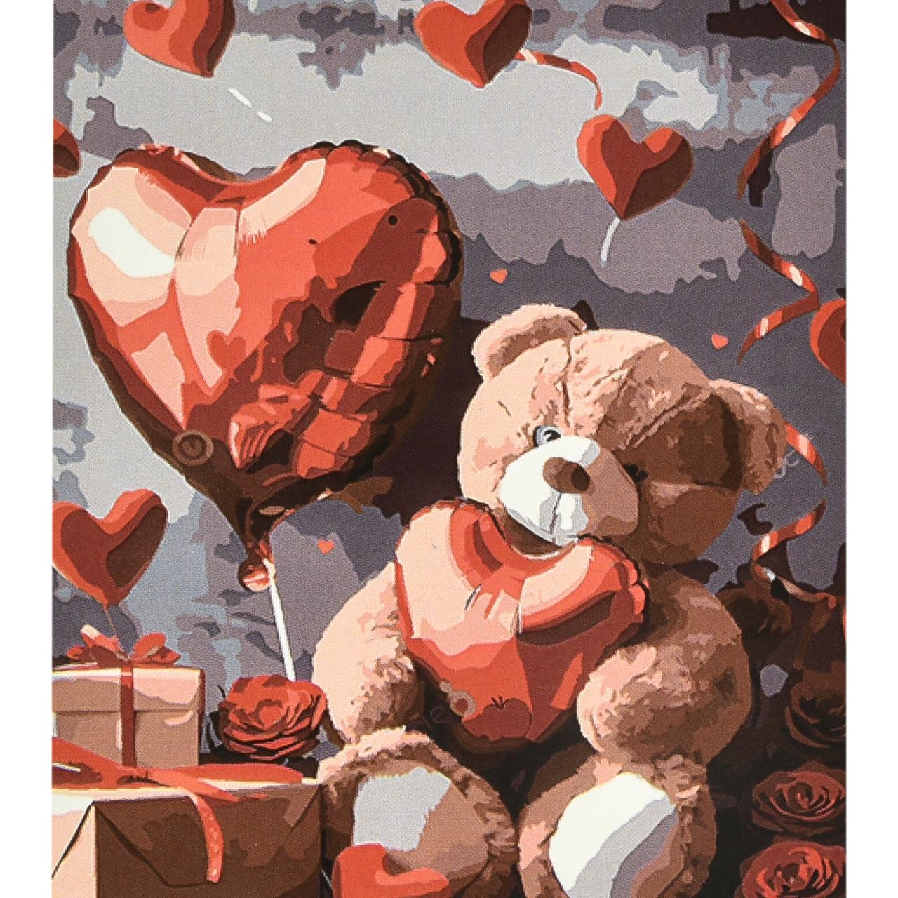 Картина по номерам Strateg Премиум Подарок любви с лаком и уровнем 40х50 см (VA-4664)