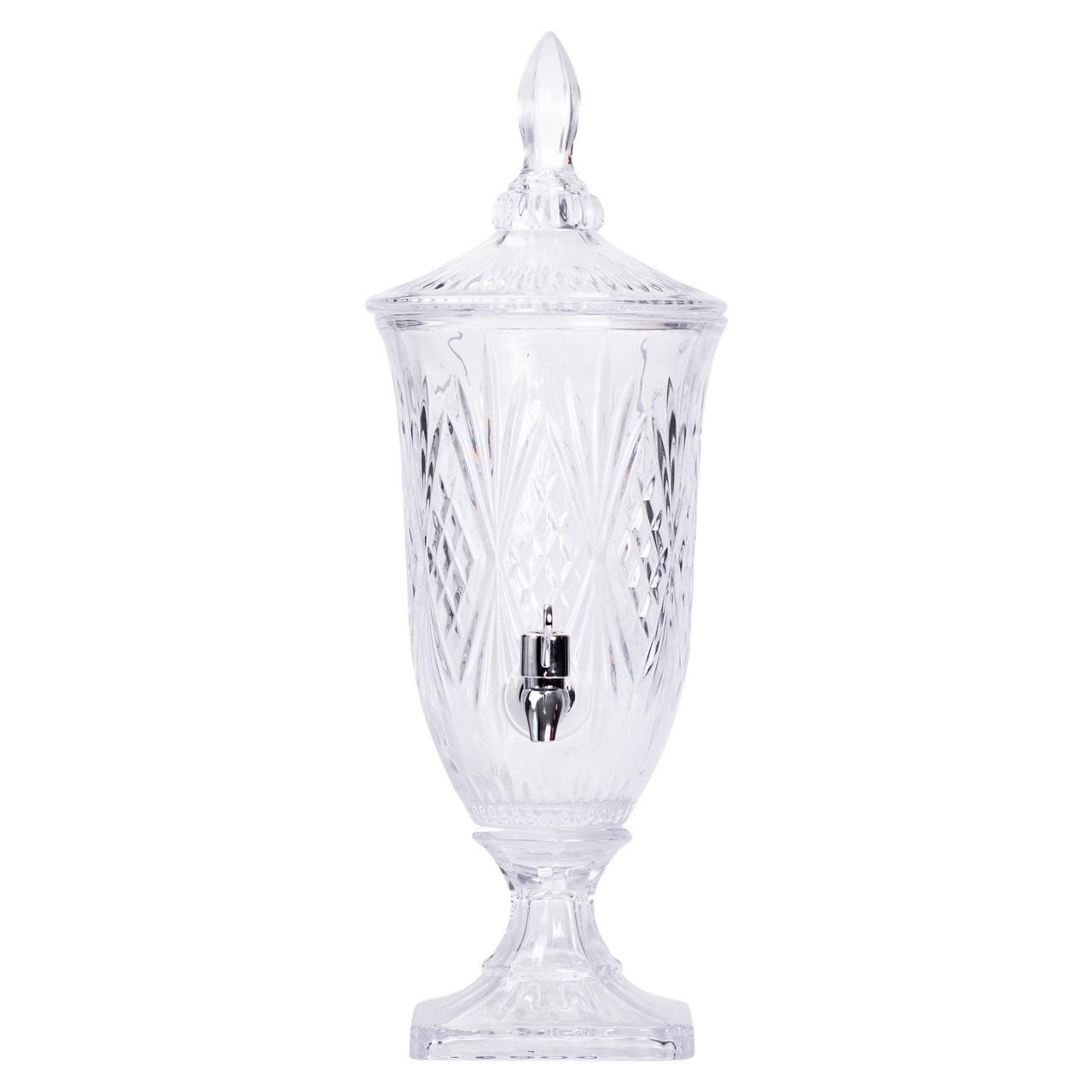 Лимонадница с краном на ножке стеклянная для напитков 2 л 46 см (HP-19-15) - фото 4 Лимонадница с краном на ножке стеклянная для напитков 2 л 46 см (HP-19-15) - фото 4