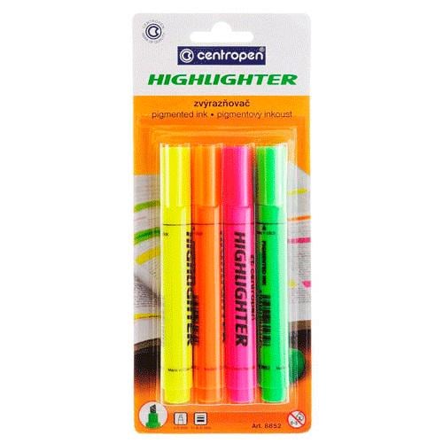 Набор текстовых маркеров Centropen 1-4,6 мм 4 шт. (8852/4)