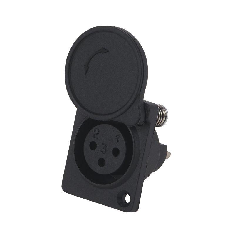 Гнездо XLR 3pin монтажное с крышкой (A262021)