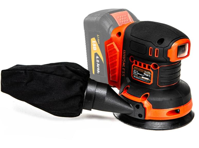 Шлифмашина эксцентриковая аккумуляторная GTM OSC18/125BL с аккумулятором и зарядным устройством (OSC18/125BL_KIT) - фото 3 Шлифмашина эксцентриковая аккумуляторная GTM OSC18/125BL с аккумулятором и зарядным устройством (OSC18/125BL_KIT) - фото 3