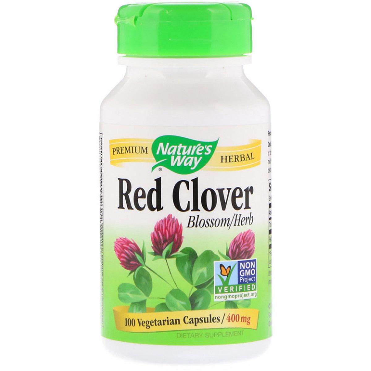 Красный клевер Nature's Way Red Clover 400 мг 100 вегетарианских капсул (NWY16000)