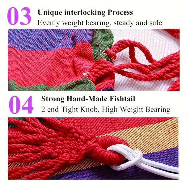 Гамак туристический подвесной хлопковый без планки 200х80 см Красный (gam80red) - фото 4 Гамак туристический подвесной хлопковый без планки 200х80 см Красный (gam80red) - фото 4