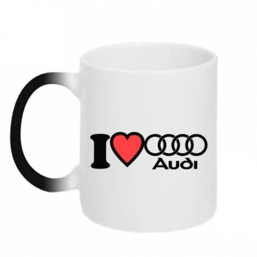 Чашка-хамелеон I love audi 320 мл Черно-белый (343240-17-40873)