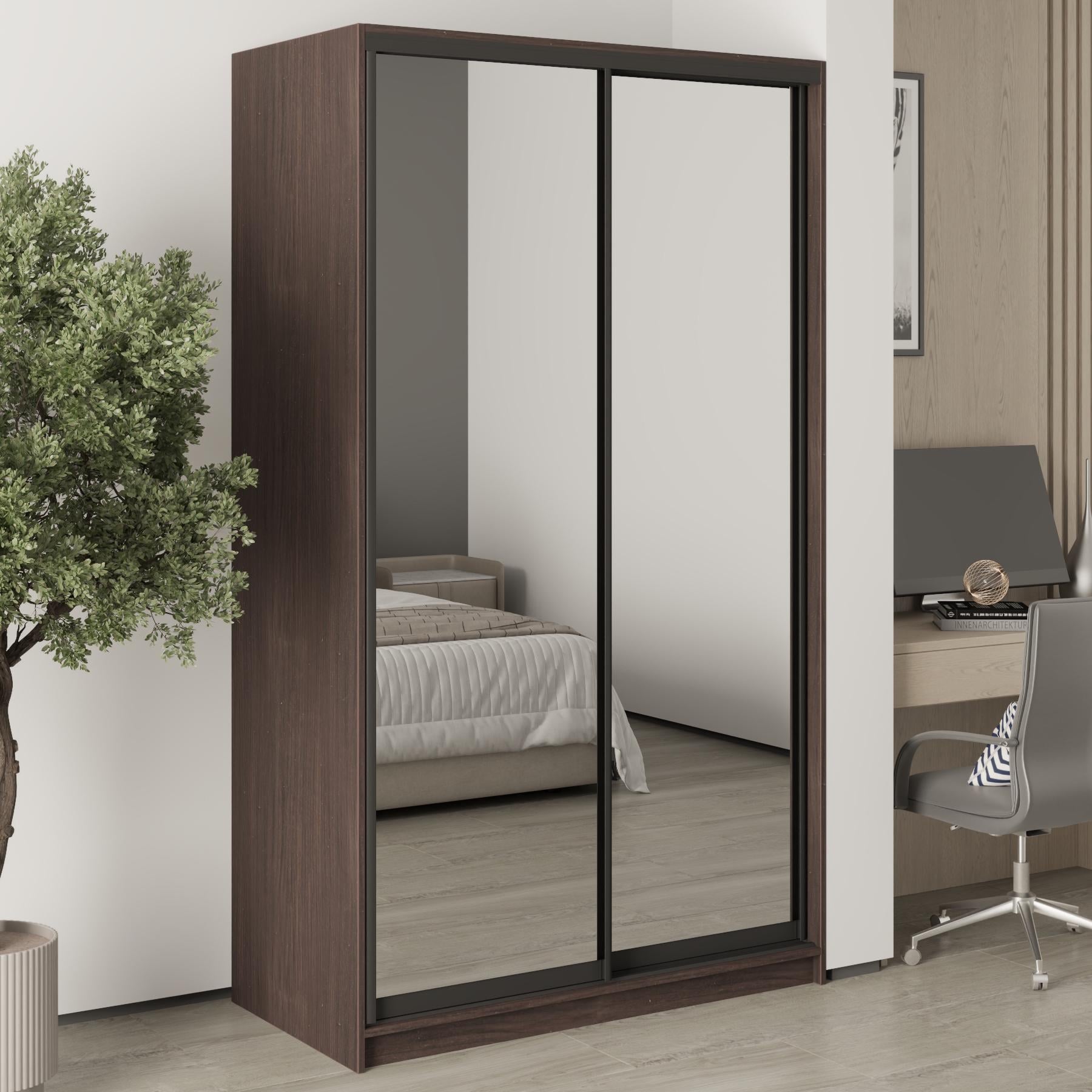 Шкаф-купе двухдверный MebelStar Стандарт BG 2 зеркала 120x60x210 см Дуб ристрето (MBS-11265) Шкаф-купе двухдверный MebelStar Стандарт BG 2 зеркала 120x60x210 см Дуб ристрето (MBS-11265)