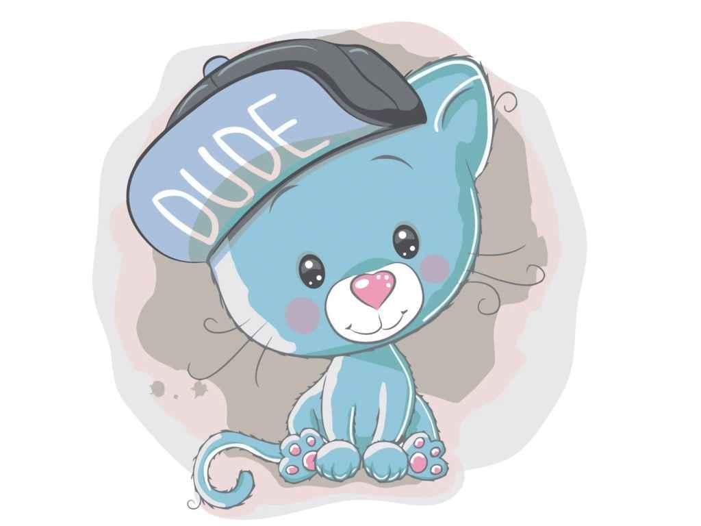 Картина по номерам Strateg Котенок в шапке 30х30 см (ES046)