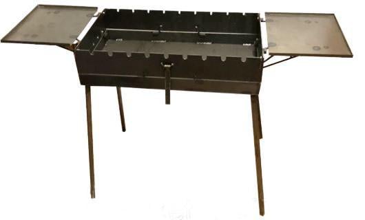 Мангал-валіза з двома столиками 3 мм на 9 шампурів - фото 3