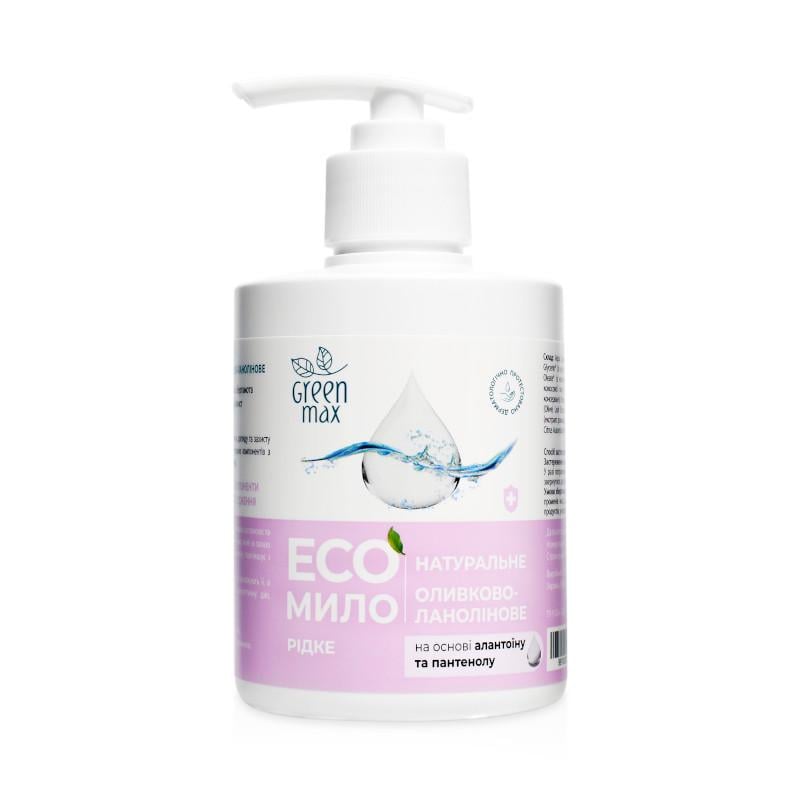 Мыло жидкое Green Max Эко оливково-ланолиновое с дозатором 300 мл