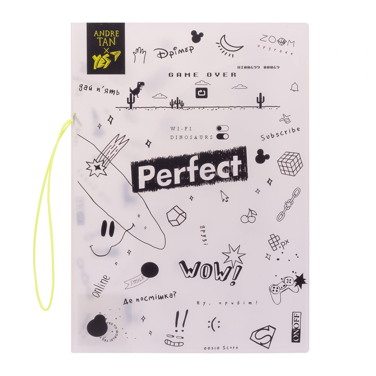 Папка-угол YES by ANDRE TAN Crystal А4 на резинке (491945)