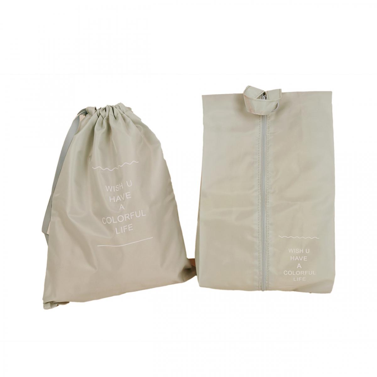 Комплект органайзерів для подорожей 8в1 нейлон Бежевий (КДО-40-46) - фото 3 Комплект органайзерів для подорожей 8в1 нейлон Бежевий (КДО-40-46) - фото 3