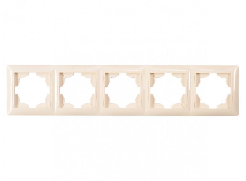 Рамка п'ятимісна горизонтальна Luxel Primera 3325 Кремовий (00000038681)