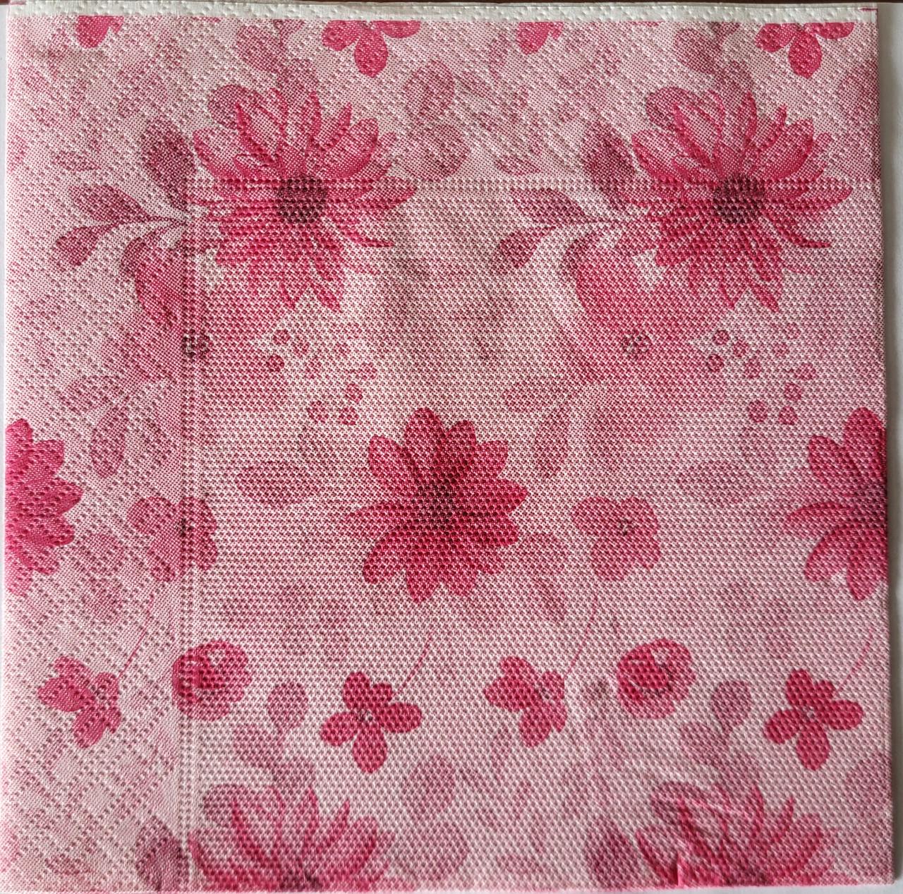 Салфетки столовые бумажные Sharm Цветы 3в 33х33 см 20 шт. (31514078)