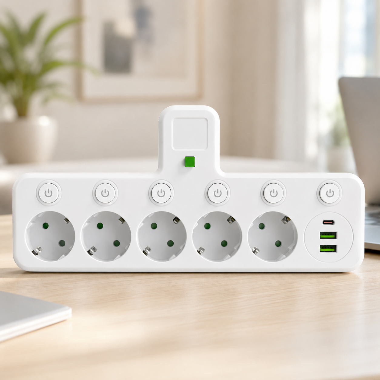 Сетевой адаптер USB на 5 розеток Белый (35958042)