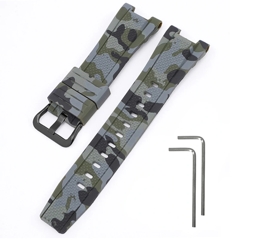 Ремінець для Casio G-Shock GST-W300 Camo Green BK (4077)
