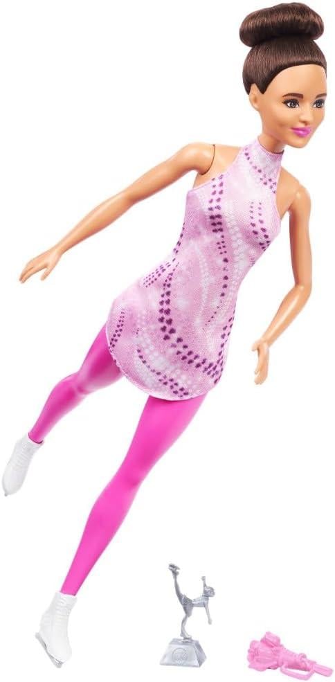 Лялька Barbie Careers Brunette Ice Skater in Removable Pink Outfit (30357598)