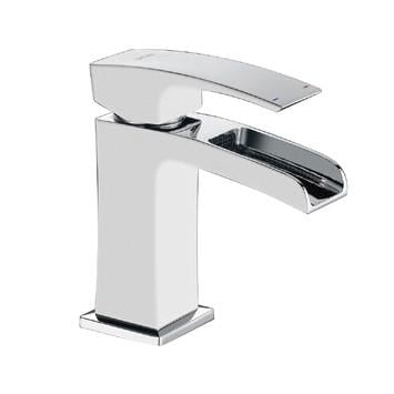 Смеситель для умывальника каскадный водопад KOER KB-14007-04 Хром/белый (KR5155)