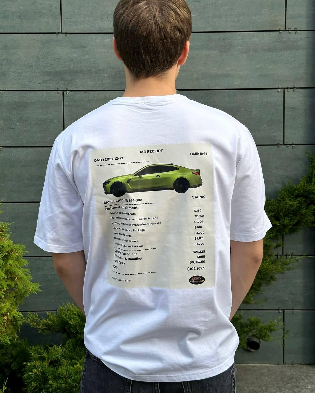 Футболка MEAN LTD RECEIPT BMW M4 G82 M Белый (MLD28801502)