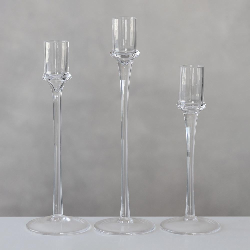 Набір декоративних свічників для інтер'єру Витонченість 3 шт. зі скла та металу Прозорий (147-81-2020-012) - фото 4 Набір декоративних свічників для інтер'єру Витонченість 3 шт. зі скла та металу Прозорий (147-81-2020-012) - фото 4
