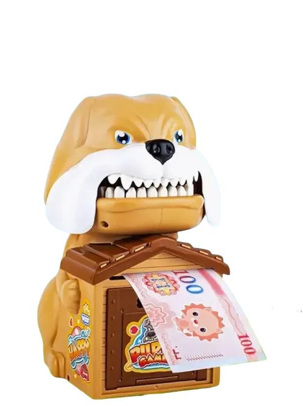 Копилка сейф детский Собака-Кусака YL088 с кодовым замком и отпечатком пальца