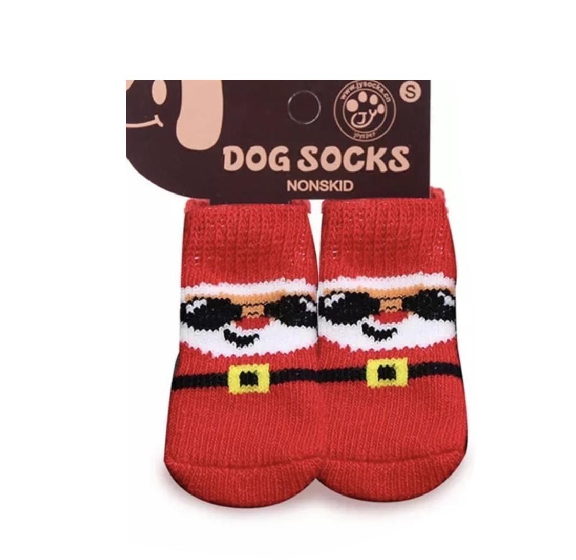Носки для собак Santa со скользящими накладками S