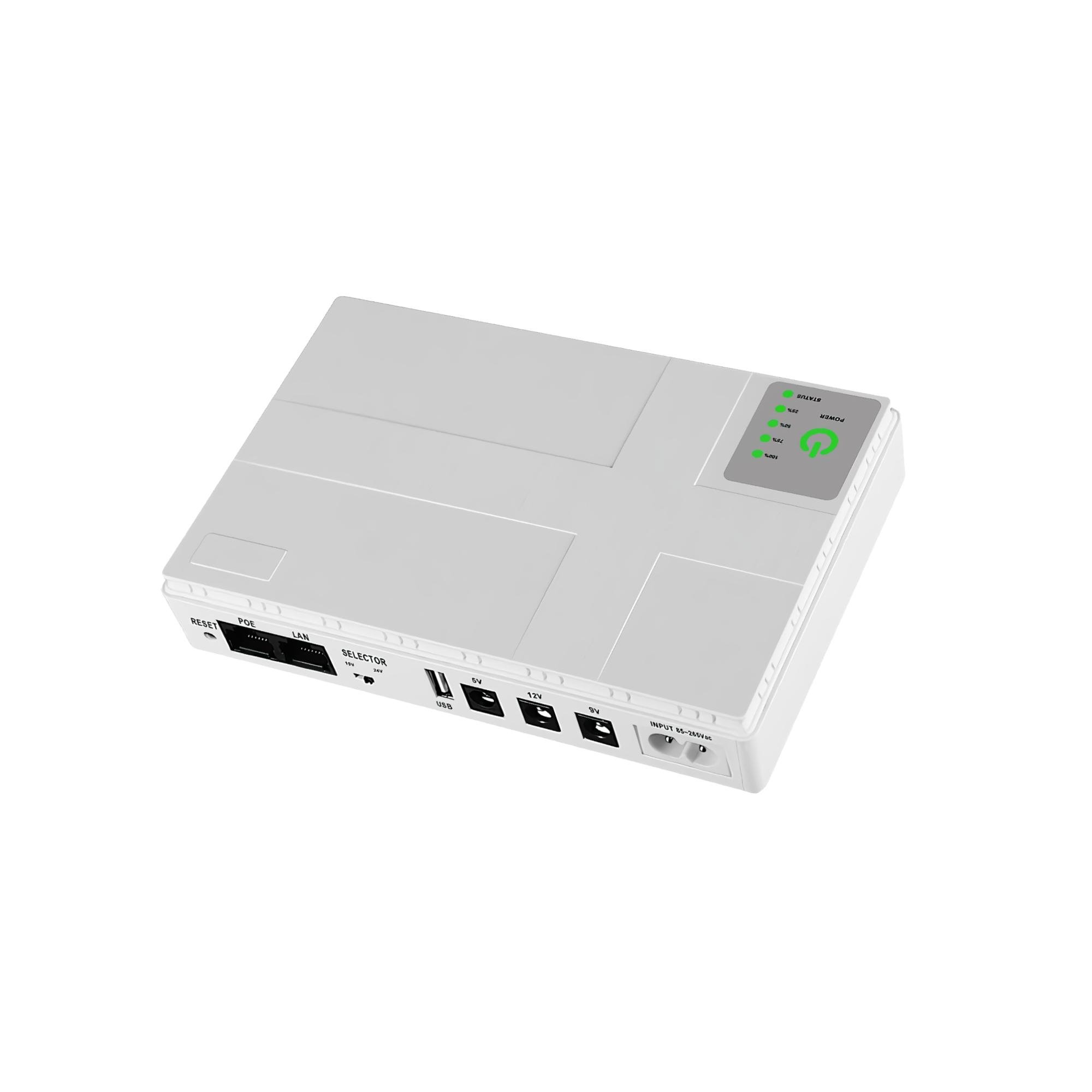 Джерело безперебійного живлення для роутеру mini-UPS DC1018P WI-Fi 12V/9V/5v 10 400 mAh Білий