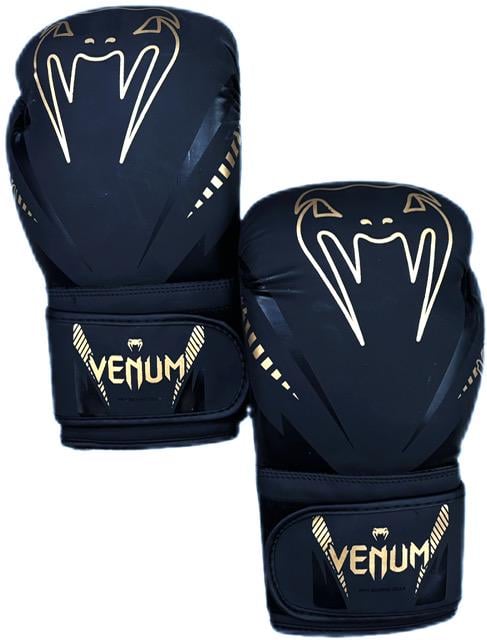 Перчатки боксерские Venum black 12 унций