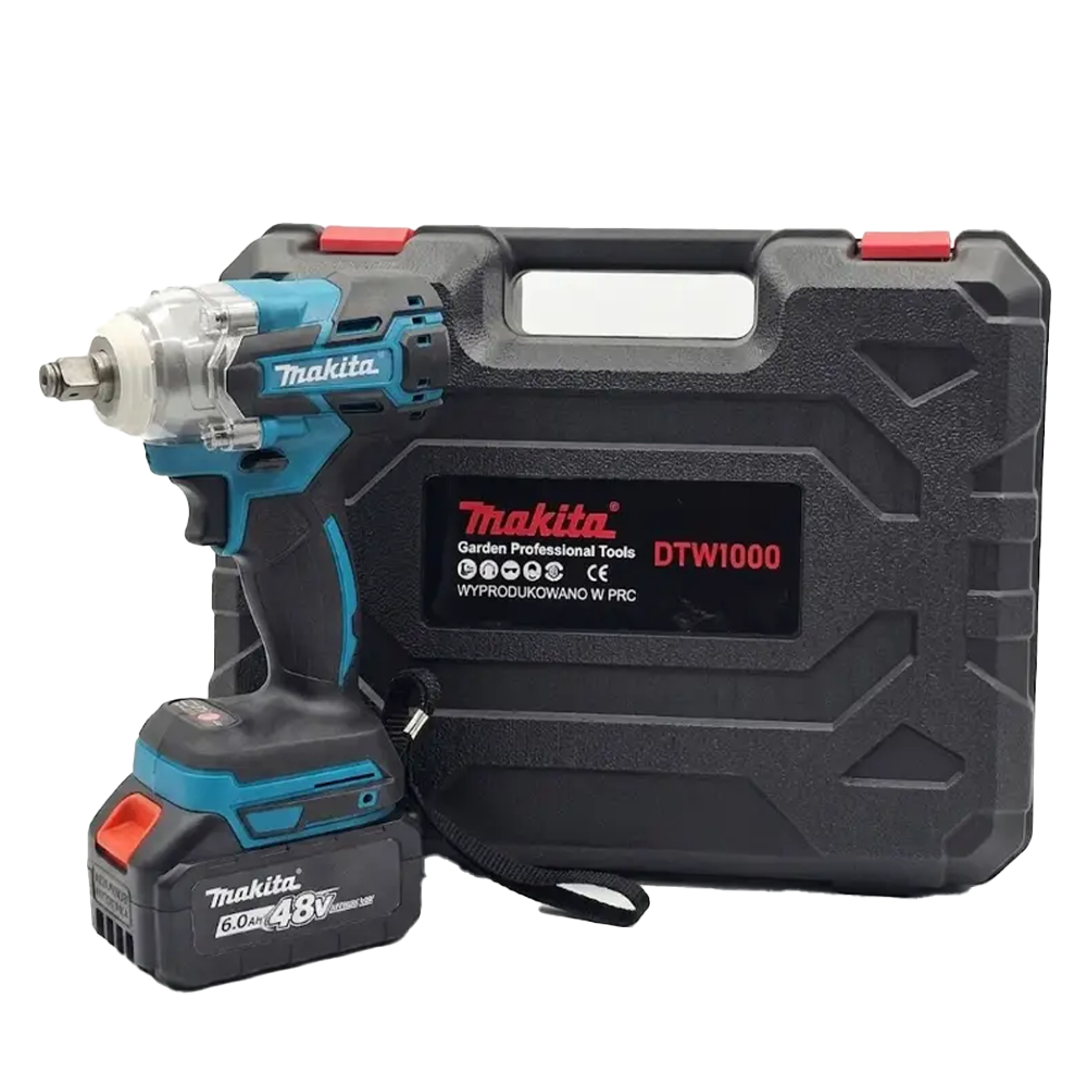 Гайковерт аккумуляторный Makita 48В 6Ah 300 Нм бесщеточный с 2 АКБ/кейсом/головками/битами (5586)