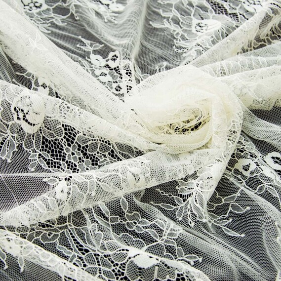 Ткань гипюр IDEIA Кружевной 1,35 м Молочный (2200004045375)