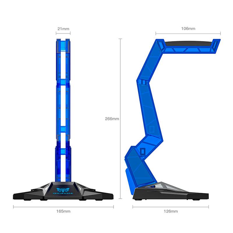 Подставка настольная для наушников Onikuma Headphone Holder ST-3 blue - фото 8