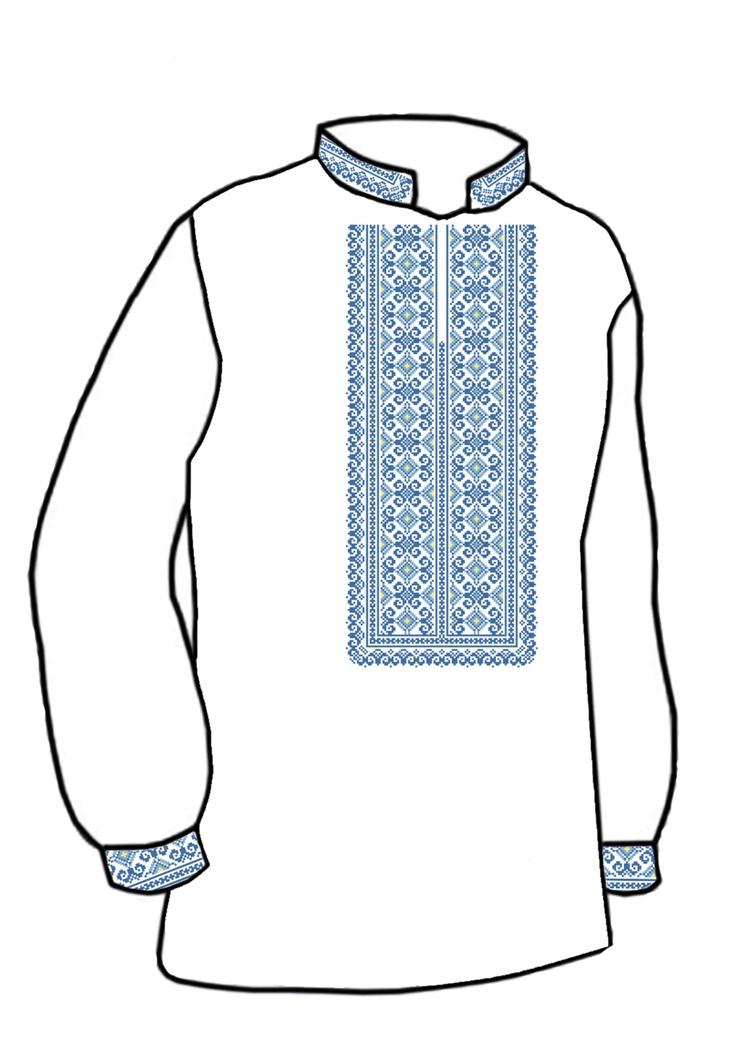 Заготовка для вишивки нитками або бісером сорочка СЧ-149 домоткане полотно Заготовка для вишивки нитками або бісером сорочка СЧ-149 домоткане полотно