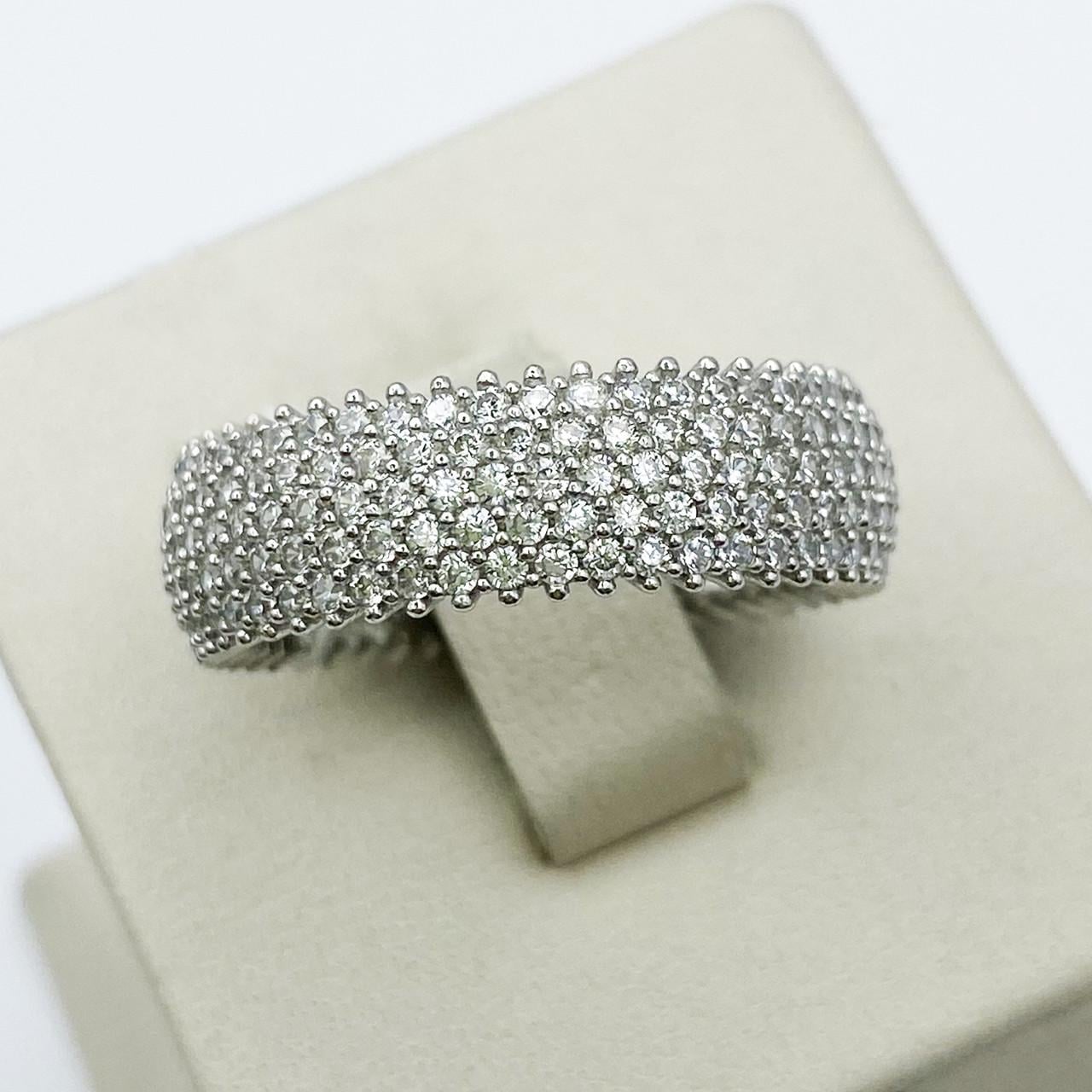 Кольцо серебряное Дорожка с кубическим цирконием р. 18 4,37 г (1929493302)