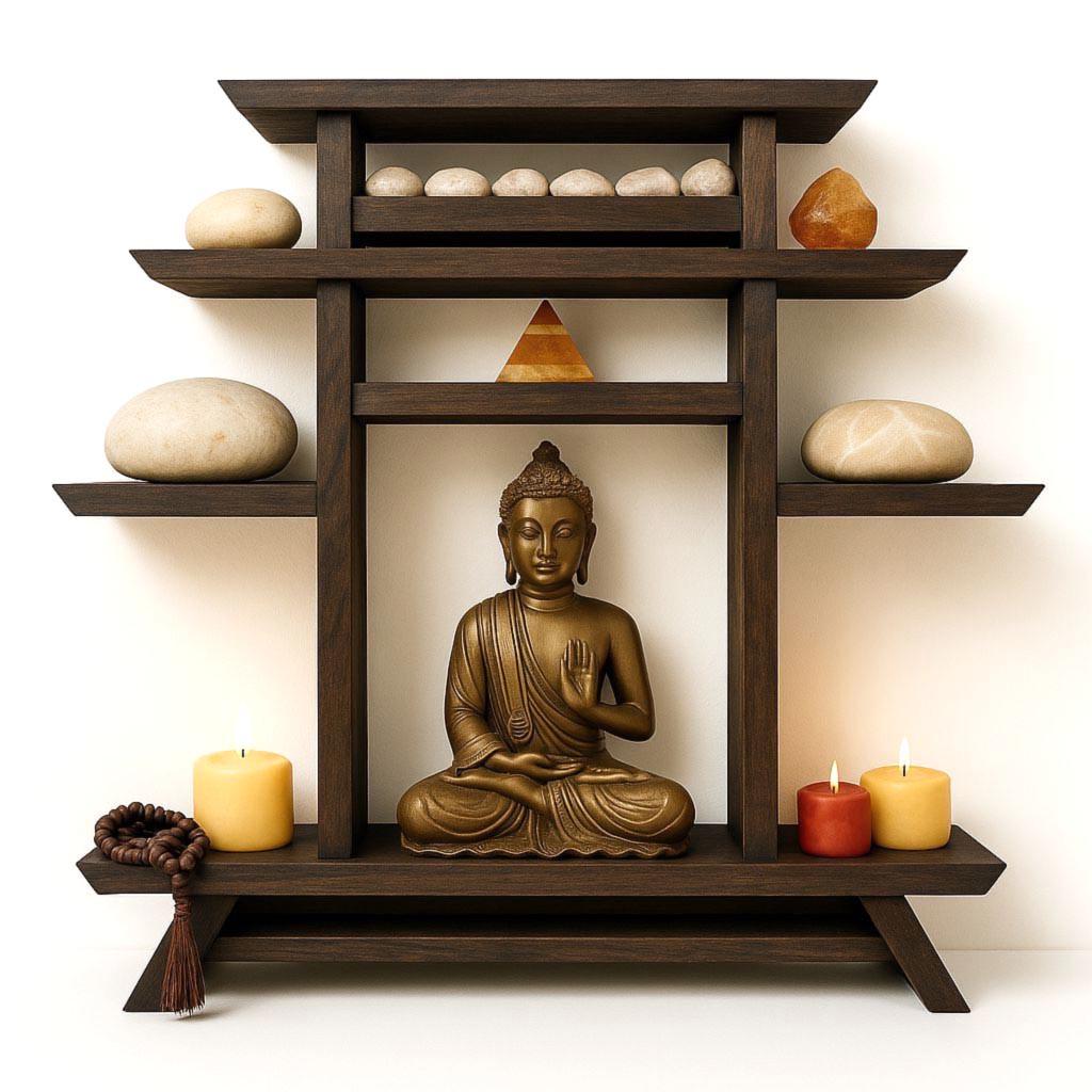 Вівтар для медитації з дерева Балатан Капучино (ЛАТ-006609)