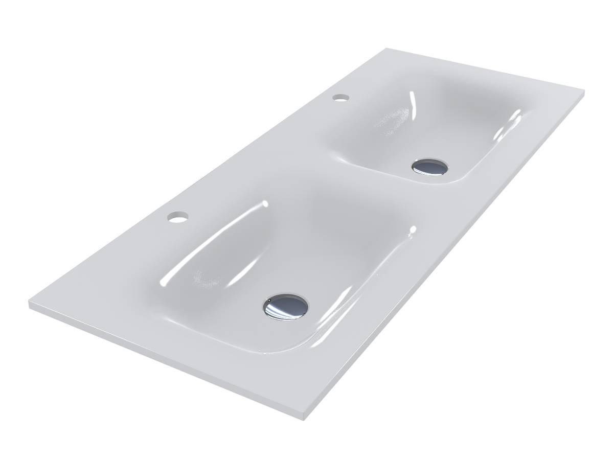 Умывальник Miraggio JESSEL 1100-2 с литого мрамора глянцевый Белый (84105)